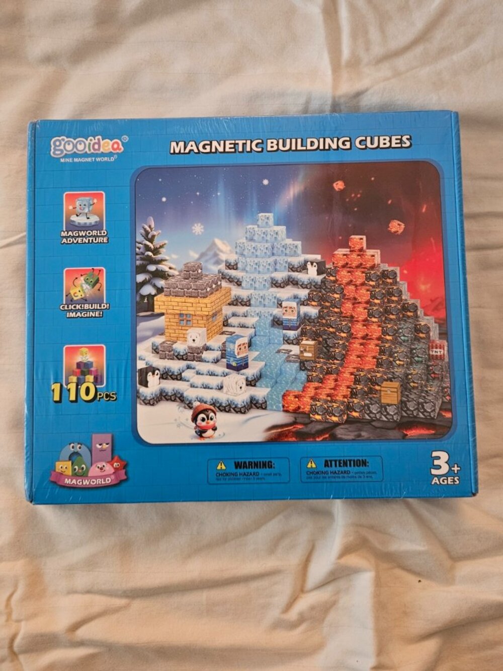 Gooidea Magworld Magnetic Blocks - 110 pcs - Mine Magnetic World NEW SEALED